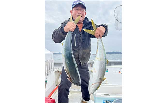 師崎沖のジギングでブリ2匹＆ワラサを手中！【愛知】タチウオに食らいついた珍客トラフグも登場