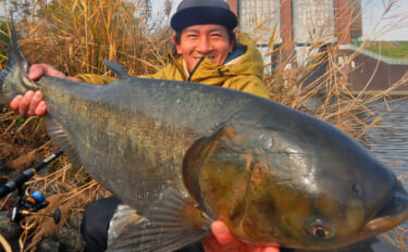 荒川ハクレン釣りで92cm頭に良型2尾手中！【埼玉】 高活性のボラには…