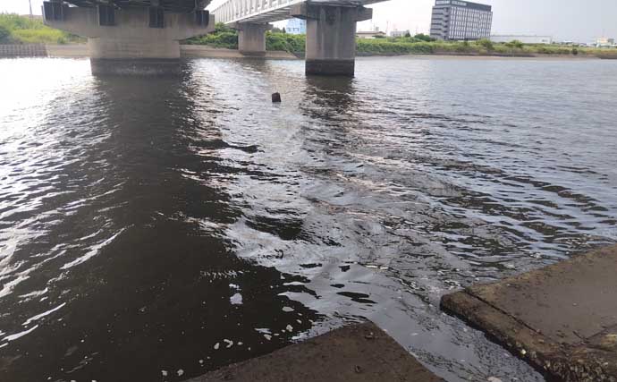 真冬の養老川で83cm「ランカー」シーバス浮上！　バイブレーションにヒット