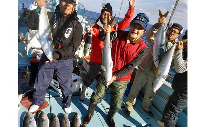 【沖釣り釣果速報】芦屋沖の落とし込み釣りで100cmの大ヒラマサ降臨！船中青物67尾の爆釣劇（福岡）
