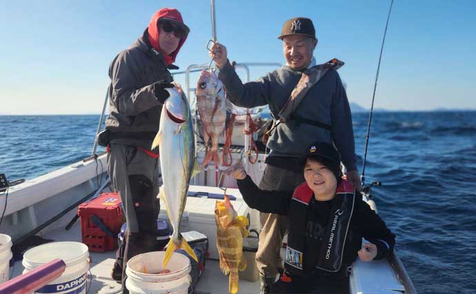 【沖釣り釣果速報】鷹島沖の落とし込み釣りでヒラマサ7.5kg浮上！青物は船中50尾の爆釣（長崎・佐賀）