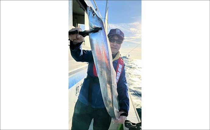 【沖釣り釣果速報】ドラゴン級降臨！大分沖のテンヤタチウオ便で指幅7本クラスを手中（大分・熊本）