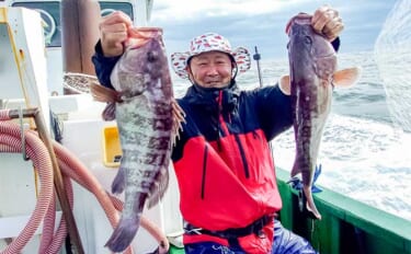 「4kg級も浮上！」外房大原沖の泳がせ釣りで2kg級主体にマハタ全員安…