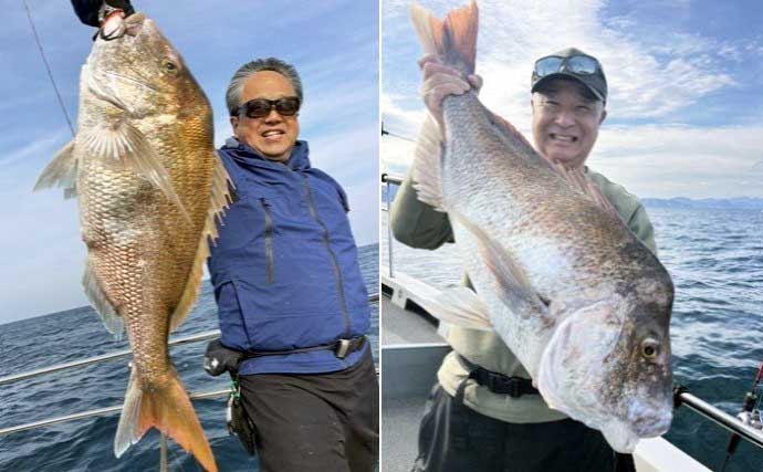 関西エリアの【船釣り特選釣果】ノマセ便で良型ヒラメ＆大型サワラが同日ヒット！
