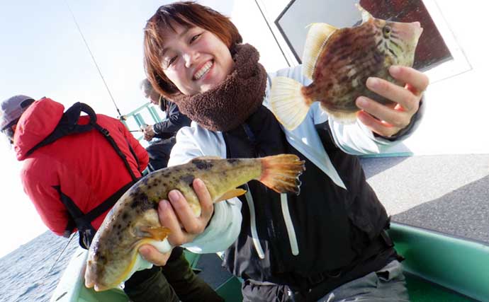 【沖釣り釣果速報】伊良湖沖でビッグヒガンフグ＆カワハギ好調！良型揃って冬の旬満喫（愛知）