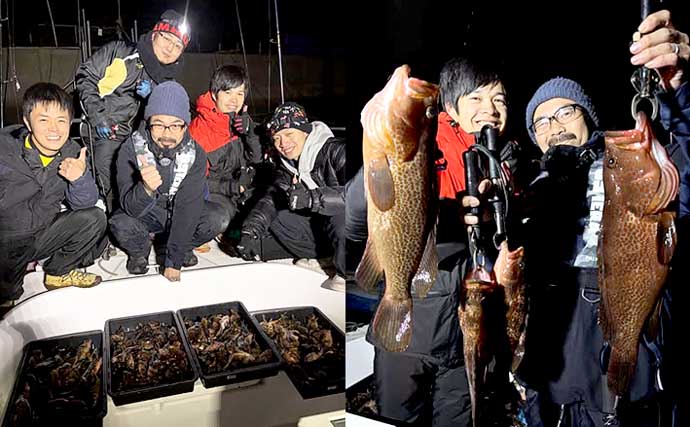 【沖のルアー釣果速報】SLJ＆タイラバ便で多彩な釣果！クエ・サワラ・キジハタ好捕（愛知・静岡）