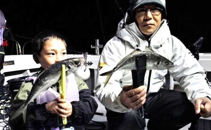 【沖のルアー釣果速報】伊勢志摩沖のティップランで良型アオリイカ連発！1kgアップも浮上（三重）