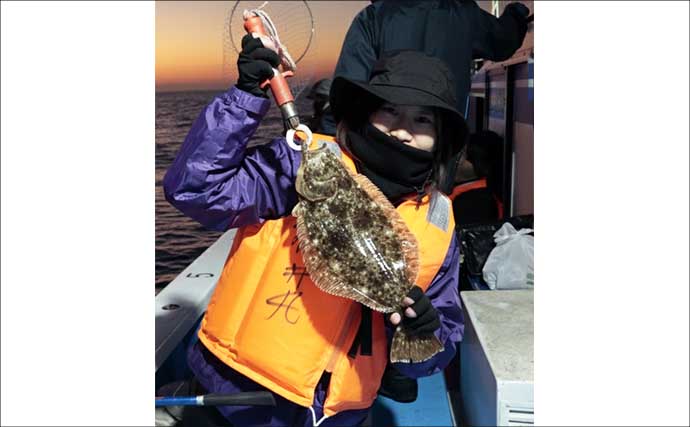 鹿島沖のヒラメ釣りで最大2.5kg＆トップ6尾手中【茨城】水深20m前後が狙い目