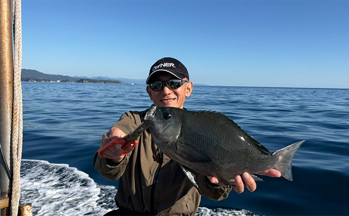 那智勝浦の天びん五目釣りで季節外れのウメイロが連発【和歌山】多彩な美味魚が続々