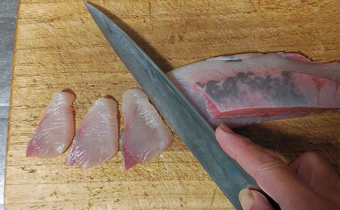 釣魚で作る「カラダ健やか」レシピ：ヤズの酢洗い　5分締めればOK