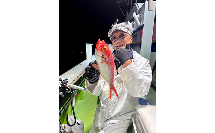 「フラッシャーサビキで赤いダイヤを狙う！」半夜キンメダイ釣りで2ケタ釣果達成【恵津丸】