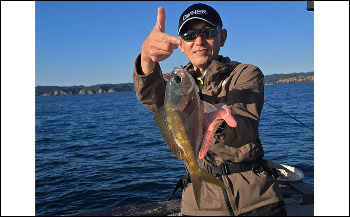那智勝浦の天びん五目釣りで季節外れのウメイロが連発【和歌山】多彩な美味魚が続々