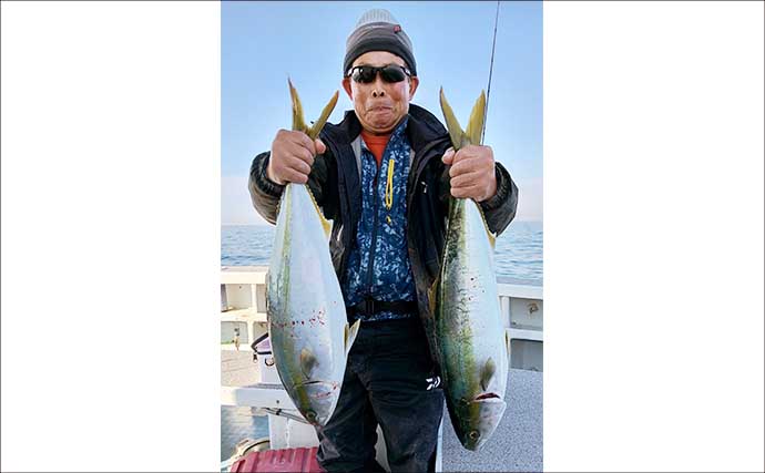 無風ベタナギのオフショアジギングでワラサ浮上【愛知・師崎沖】鳥山を追って2匹手中