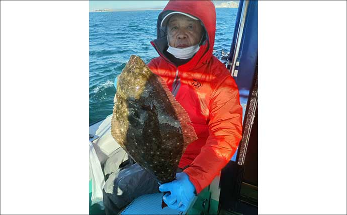 日立沖のヒラメ釣りで船中ほぼ全員が2尾以上をキャッチ【茨城】別船で5kg超えも登場