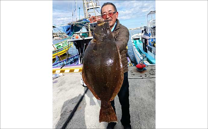 日立沖のヒラメ釣りで船中ほぼ全員が2尾以上をキャッチ【茨城】別船で5kg超えも登場