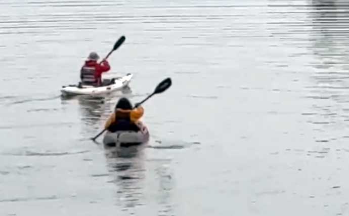 「カヤックフィッシング初体験に年齢は関係なし！」タイラバでオオモンハタを手中