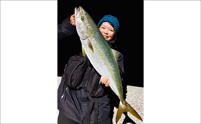 師匠と挑んだ夜の堤防ブリ釣り【熊本・茂串漁港】爆風に耐えて70cm超え手中