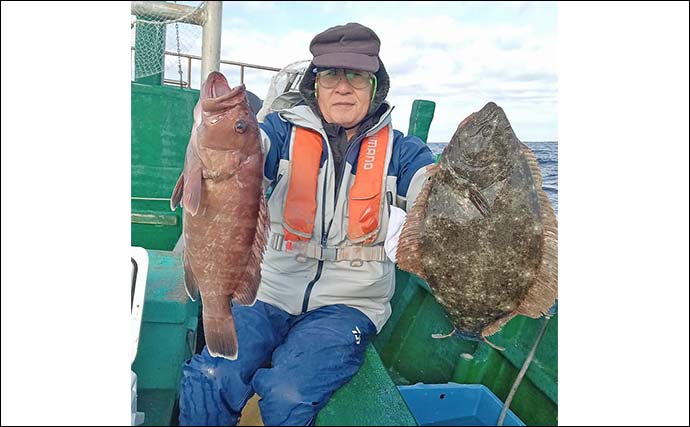 外房大原沖の泳がせ釣りで5.2kg特大マハタ浮上【千葉】活イワシに大型連発