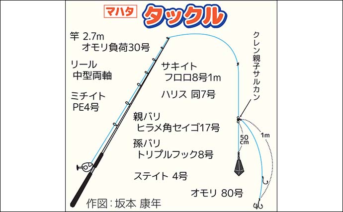 外房大原沖の泳がせ釣りで5.2kg特大マハタ浮上【千葉】活イワシに大型連発
