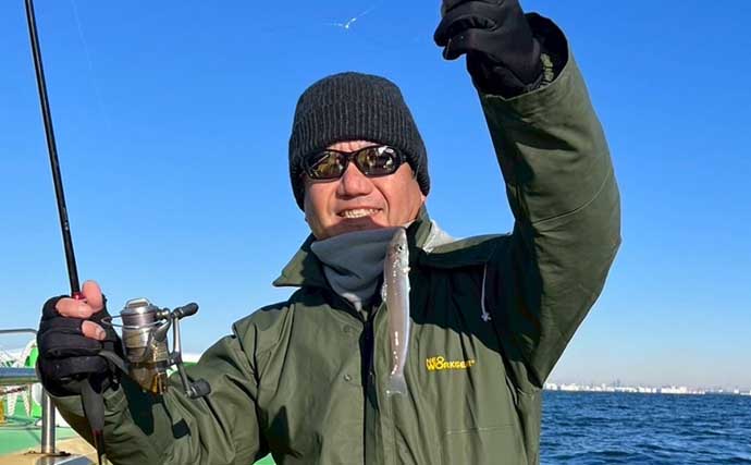 「寒さを忘れる好反応！」東京湾の船シロギス釣りで11〜39尾と数伸びる【金沢八景・荒川屋】