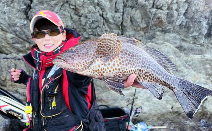 「気温は低いけど心はホカホカ！」 磯フカセ釣りで40cm超え頭に良型クロ連発