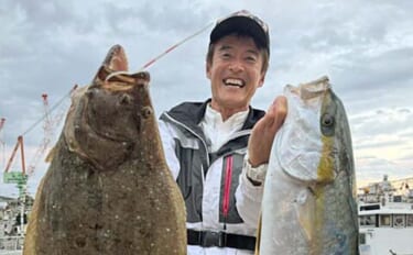 糸島半島沖の泳がせ釣りで70cm級ヤズ手中【福岡・幸風】良型ヒラメ＆ア…