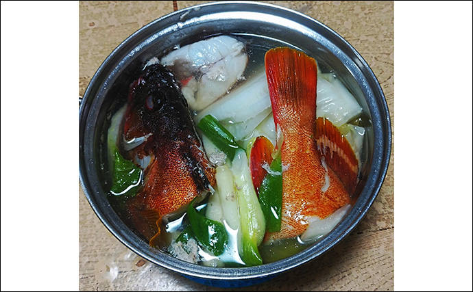 釣魚で作る「鍋」レシピ：アカハタの寄せ鍋　煮込み時間は15分がベスト