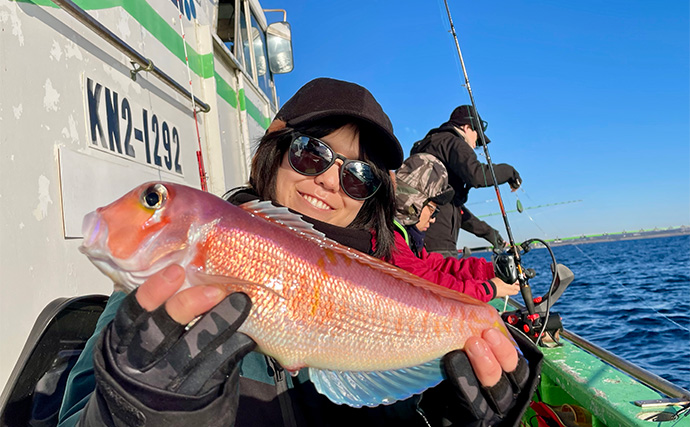 乗船者15名全員がアマダイをキャッチ！【ちがさき丸】相模湾アマダイ釣りが活況