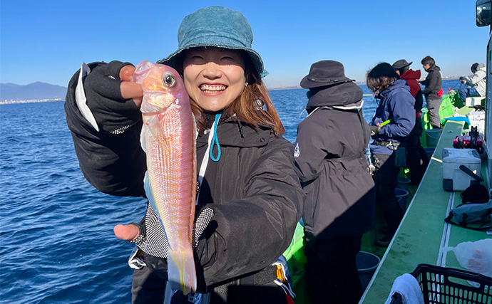 乗船者15名全員がアマダイをキャッチ！【ちがさき丸】相模湾アマダイ釣りが活況