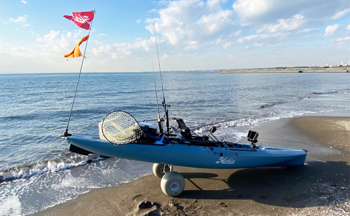 冬カヤックでヒラメ連発、千葉の現場感