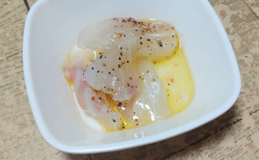 釣魚で作る「刺身アレンジ」レシピ：オジサンのオイル漬け　冷蔵庫で10日…