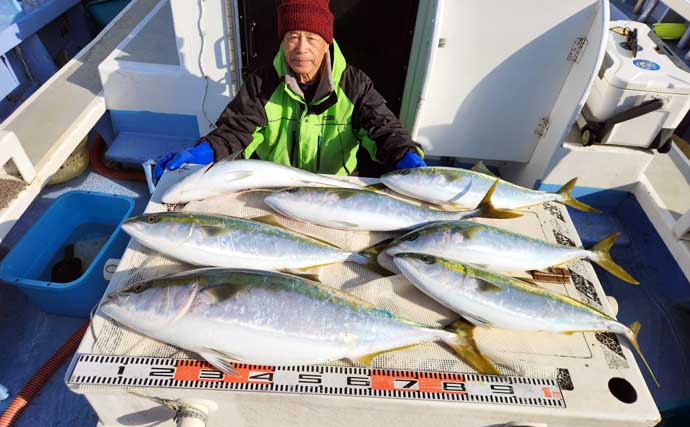 【沖釣り釣果速報】10kg超ブリ浮上に船上熱狂！イワシの泳がせ釣りで全員安打達成（愛知）