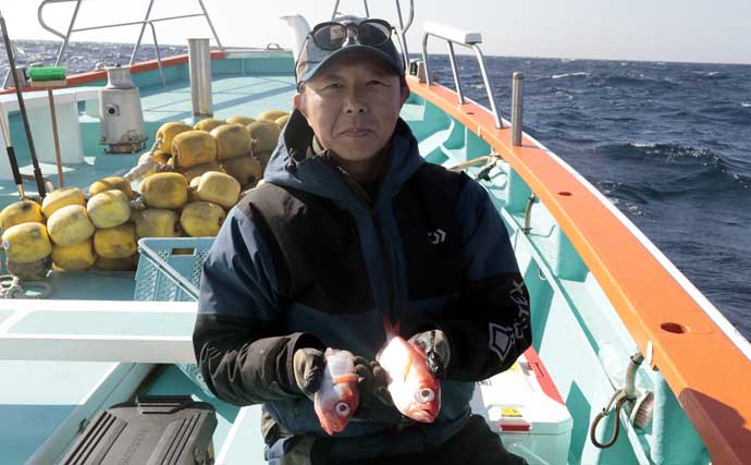 「犬吠埼沖の深場で赤い宝石浮上！」アカムツ釣りで43cm良型登場【千葉】