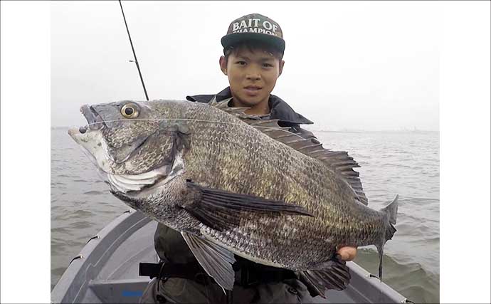 極寒の真冬の夜でもクロダイが連発！　温排水エリアをルアーで狙い撃ち