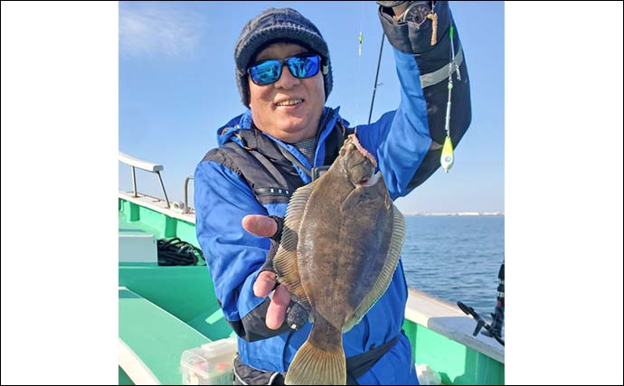 東京湾のマコガレイ釣りで良型浮上！【千葉・林遊船】73cmスズキ乱入の一幕も