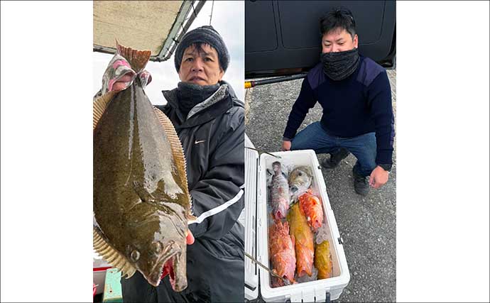 【沖釣り釣果速報】根魚釣りでボッコ2.5kg好捕！チカメキントキ・レンコダイ交じりクーラー満タン（福岡）