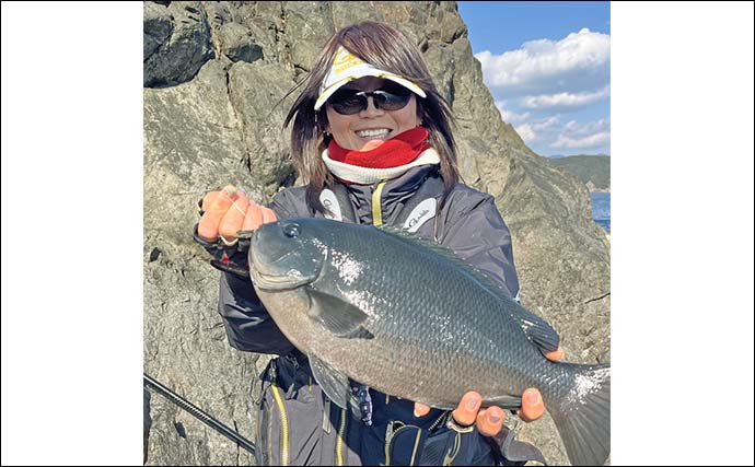 方座浦の磯フカセ釣りで寒グレ好反応【三重】40cm超口太キャッチ連発