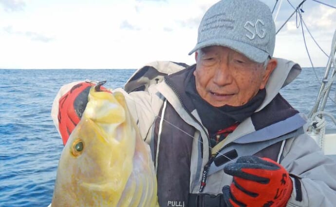 玄界灘の沖五目釣りでアオナ2.5kg筆頭にレンコダイ・ボッコ続々【福岡】多魚種そろい踏みで盛況