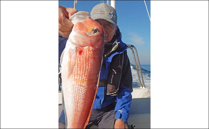 船のアカイサキ釣りで28～30cmダブル達成【福岡・沖ノ島沖】ゲストにチカメキントキ＆タカバも