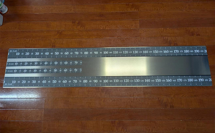 釣った魚のサイズと子供の身長どちらも測れるメジャーボードを自作してみた