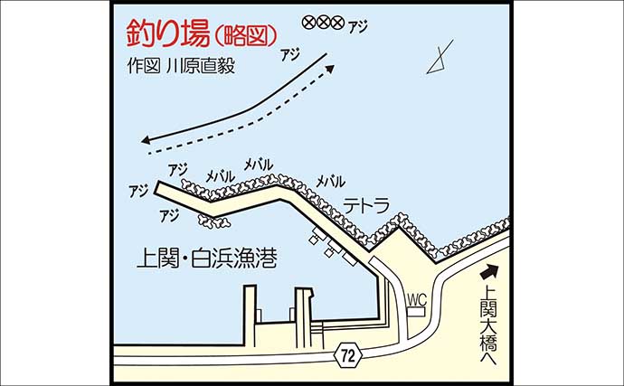 遠投アジングで25cm級アジ手中！【山口・白浜漁港】シャローフリークで沖の潮目を攻略