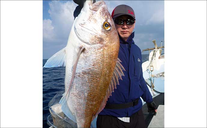 タイラバで4kg筆頭にマダイ数釣りと好気配続く！【沖のルアー釣果速報・福岡】