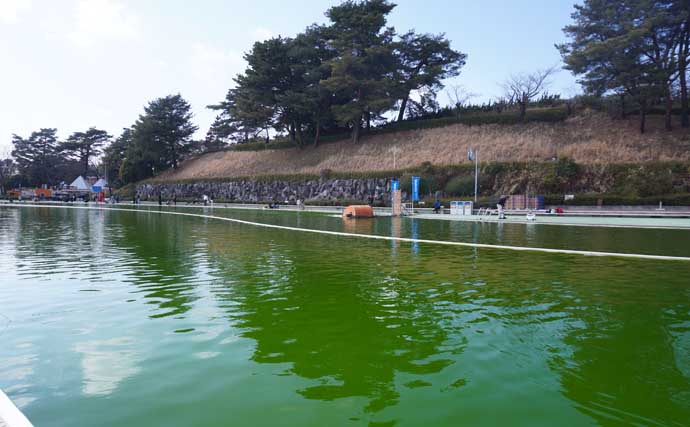 『多摩湖駅前フィッシングエリア』で気軽な電車釣行　日が落ち始めたら蛍光カラーが◎