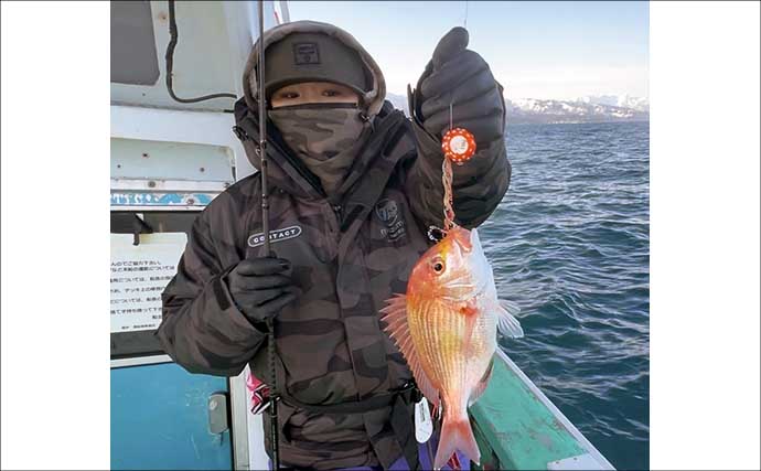 「春のノッコミシーズン間近！」タイジギング＆タイラバで良型マダイが好反応【新潟】