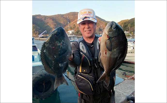 美味しそうな良型クロ（グレ）乱舞！磯フカセ釣りで45cm頭に本命続々【大分・蒲江】