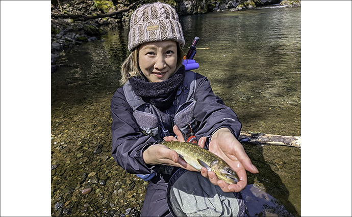 渓流エサ釣りで29.5cm「泣き尺」ヤマメと対面【熊本】解禁日釣行で手中