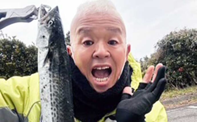 鞠山海遊パークでのショアジギングで48cmサゴシ（サワラ）釣れた！【福井】