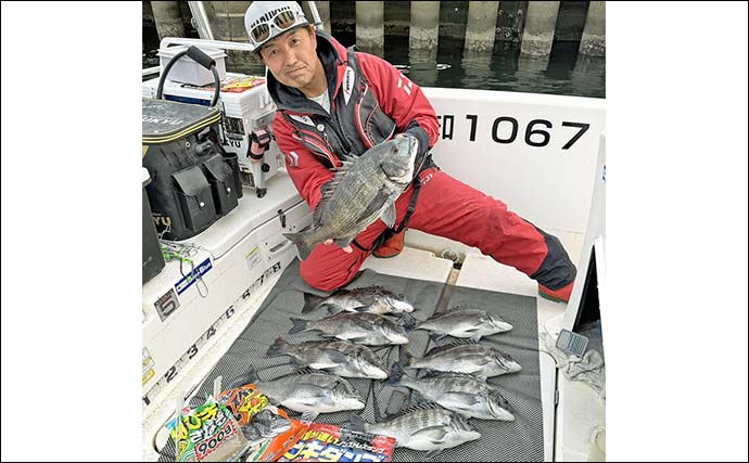 ボートからウキダンゴ釣りで51cm頭に良型クロダイ9匹！【愛知】温排水ポイント狙い撃ち