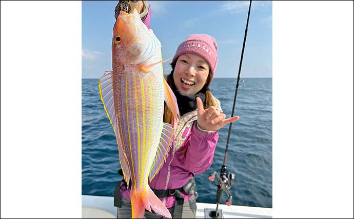 タイラバ＆SLJのオフショアルアー釣行でマダイにイトヨリなど多彩釣果【福岡・MOANA】