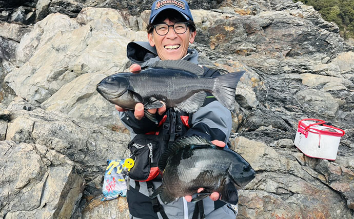 釣りエサメーカー主催のフカセ釣り大会で45cmクロ登場【大分】50名以上が参加し大盛況